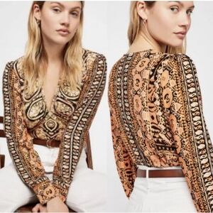 Free People Wild And Free Blouse- Size Small